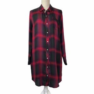 Lucky Brand Soft Flannel Shirt Dress M VGC